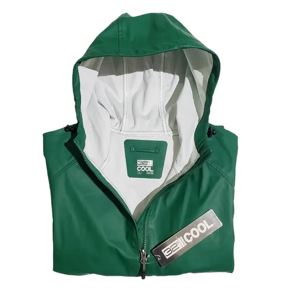 32 Degrees Womens Waterproof Rain Anorak Hooded Jacket Hunter Green Large NWT - Picture 7 of 8